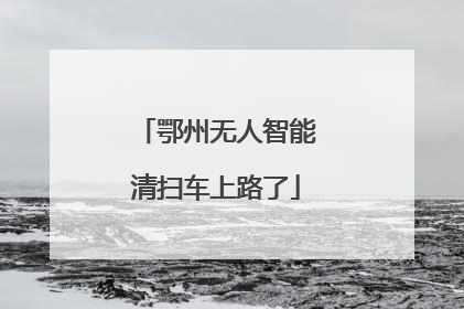 鄂州无人智能清扫车上路了