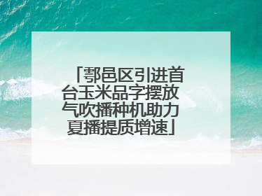 鄠邑区引进首台玉米品字摆放气吹播种机助力夏播提质增速