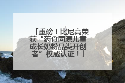 重磅！比尼高荣获“药食同源儿童成长奶粉品类开创者”权威认证！