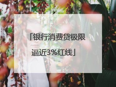 银行消费贷极限逼近3%红线