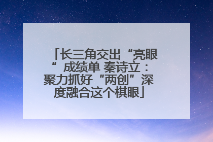 长三角交出“亮眼”成绩单 秦诗立：聚力抓好“两创”深度融合这个棋眼