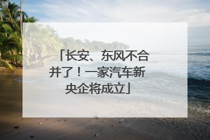 长安、东风不合并了！一家汽车新央企将成立