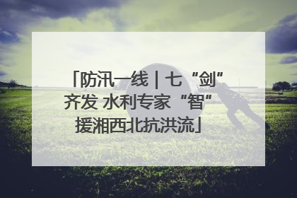 防汛一线｜七“剑”齐发 水利专家“智”援湘西北抗洪流