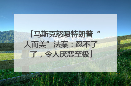 马斯克怒喷特朗普“大而美”法案：忍不了了，令人厌恶至极