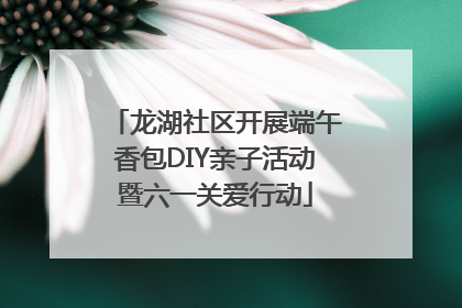 龙湖社区开展端午香包DIY亲子活动暨六一关爱行动