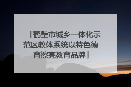 鹤壁市城乡一体化示范区教体系统以特色德育擦亮教育品牌