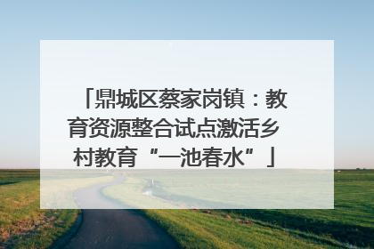 鼎城区蔡家岗镇：教育资源整合试点激活乡村教育“一池春水”