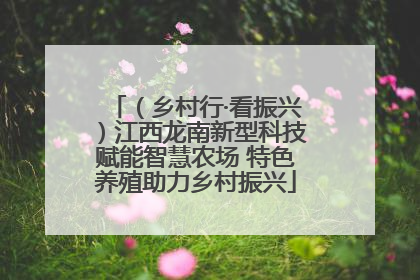 （乡村行·看振兴）江西龙南新型科技赋能智慧农场 特色养殖助力乡村振兴