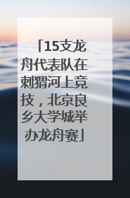 15支龙舟代表队在刺猬河上竞技，北京良乡大学城举办龙舟赛