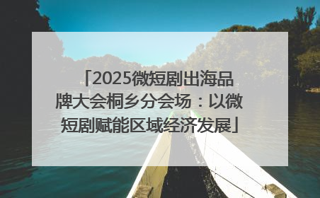 2025微短剧出海品牌大会桐乡分会场：以微短剧赋能区域经济发展