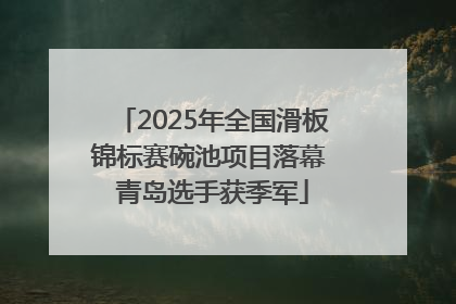 2025年全国滑板锦标赛碗池项目落幕 青岛选手获季军