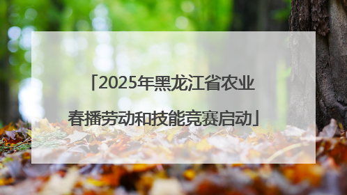 2025年黑龙江省农业春播劳动和技能竞赛启动