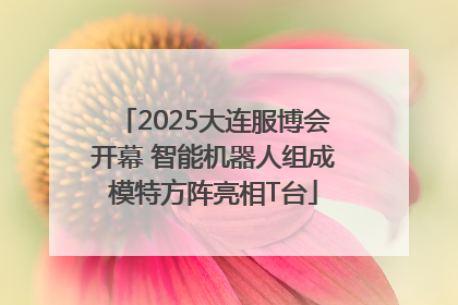 2025大连服博会开幕 智能机器人组成模特方阵亮相T台