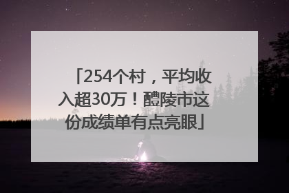 254个村，平均收入超30万！醴陵市这份成绩单有点亮眼