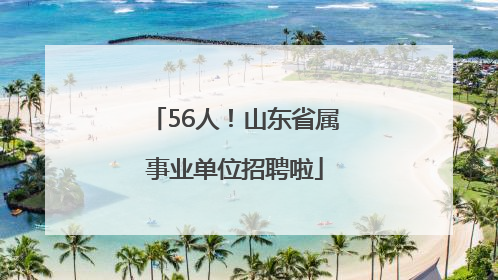 56人！山东省属事业单位招聘啦