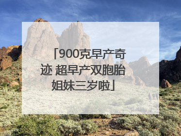 900克早产奇迹 超早产双胞胎姐妹三岁啦